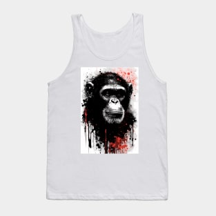 Chimpanzee Ink Painting Tank Top